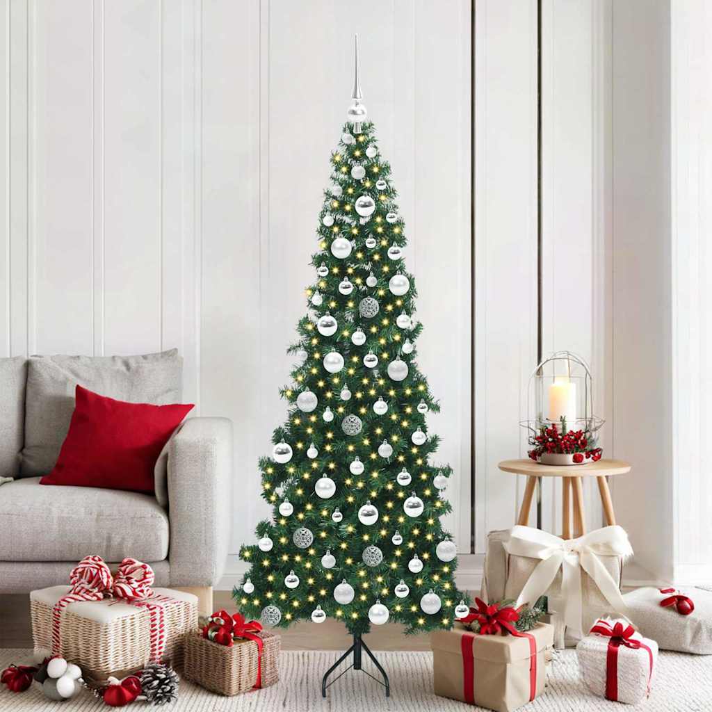 Künstlicher Eck-Weihnachtsbaum von Vidaxx mit 300 LEDs, grün, 180 cm, PVC und Metall