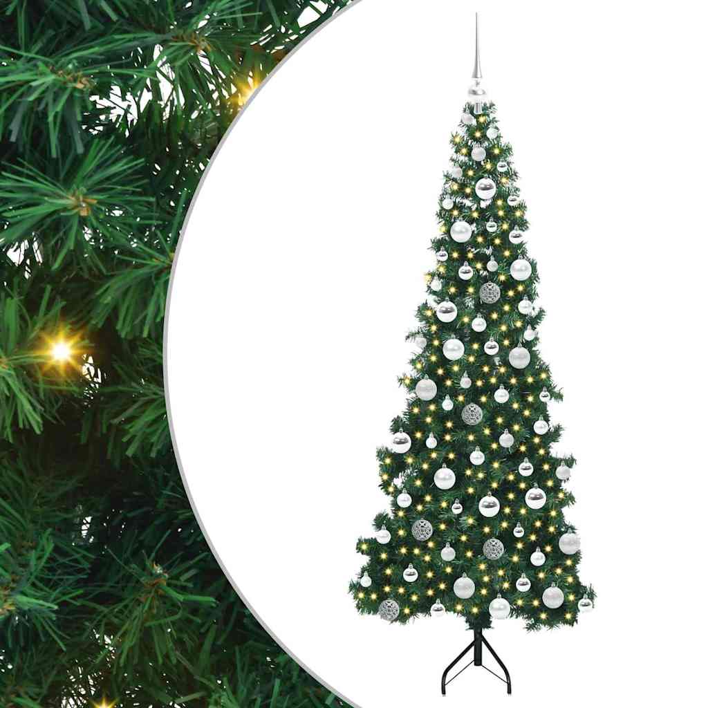 Künstlicher Eck-Weihnachtsbaum von Vidaxx mit 300 LEDs, grün, 180 cm, PVC und Metall