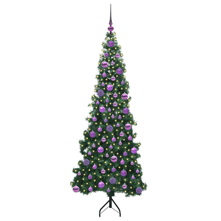 Künstlicher Eck-Weihnachtsbaum von Vidaxx mit 300 LEDs, grün, 180 cm, PVC und Metall