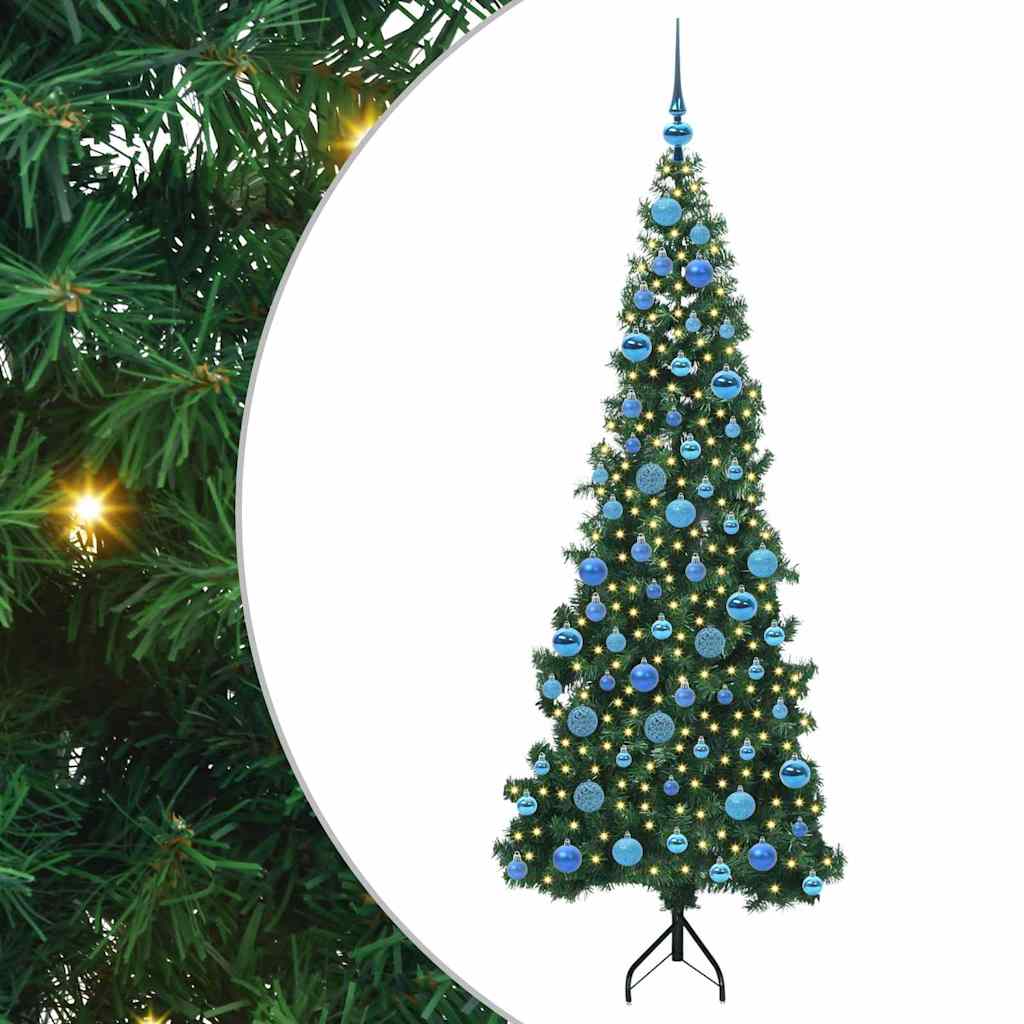 Künstlicher Eck-Weihnachtsbaum von Vidaxx mit 300 LEDs, grün, 180 cm, PVC und Metall