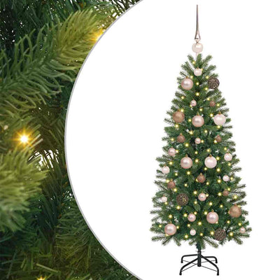 Vidaxx Künstlicher Weihnachtsbaum mit 150 LEDs mit standardmäßigem grünem 120 cm PE und PVC