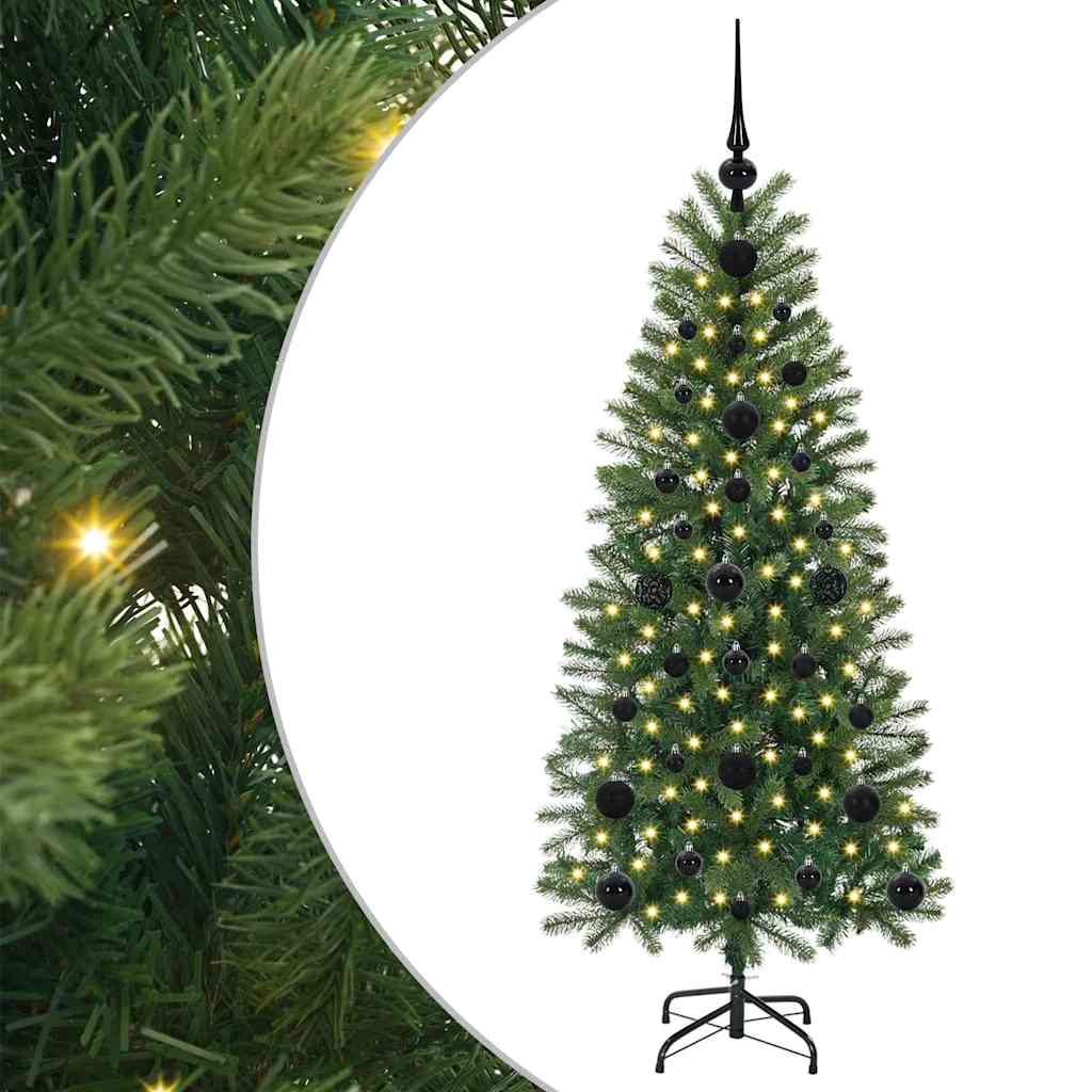 Vidaxx Künstlicher Weihnachtsbaum mit 150 LEDs mit standardmäßigem grünem 120 cm PE und PVC