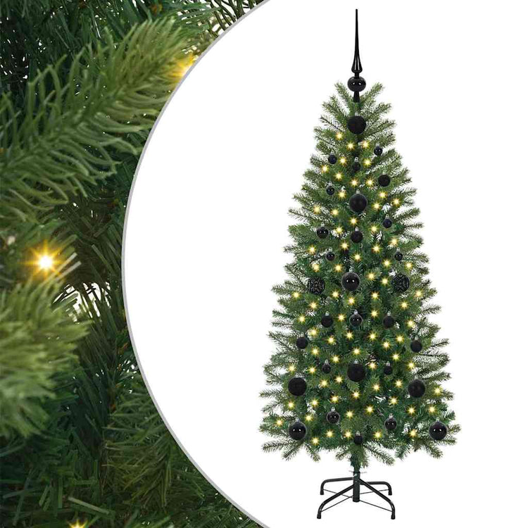 Vidaxx Künstlicher Weihnachtsbaum mit 150 LEDs mit standardmäßigem grünem 120 cm PE und PVC