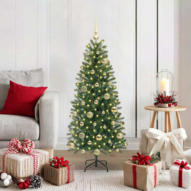 Vidaxx Künstlicher Weihnachtsbaum mit 150 LEDs mit standardmäßigem grünem 120 cm PE und PVC