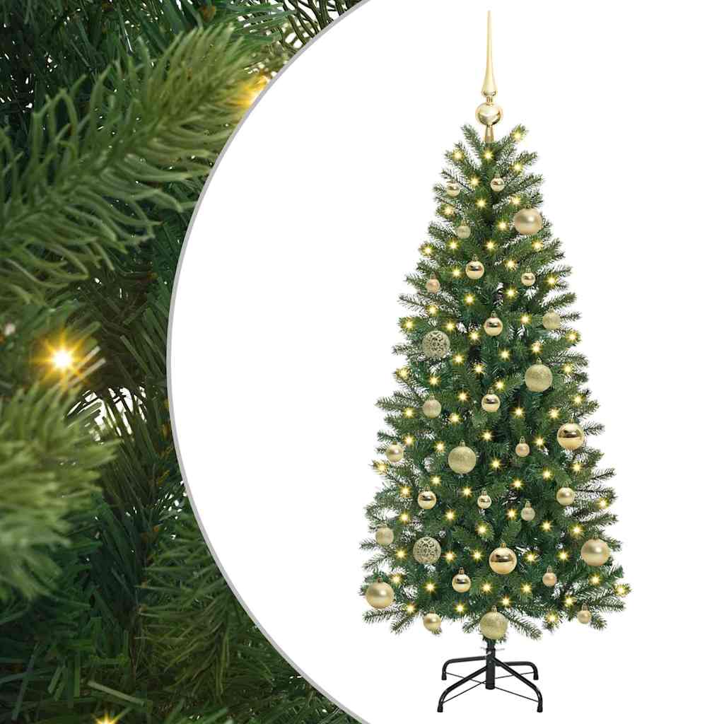 Vidaxx Künstlicher Weihnachtsbaum mit 150 LEDs mit standardmäßigem grünem 120 cm PE und PVC