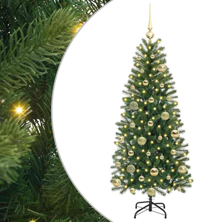 Vidaxx Künstlicher Weihnachtsbaum mit 150 LEDs mit standardmäßigem grünem 120 cm PE und PVC