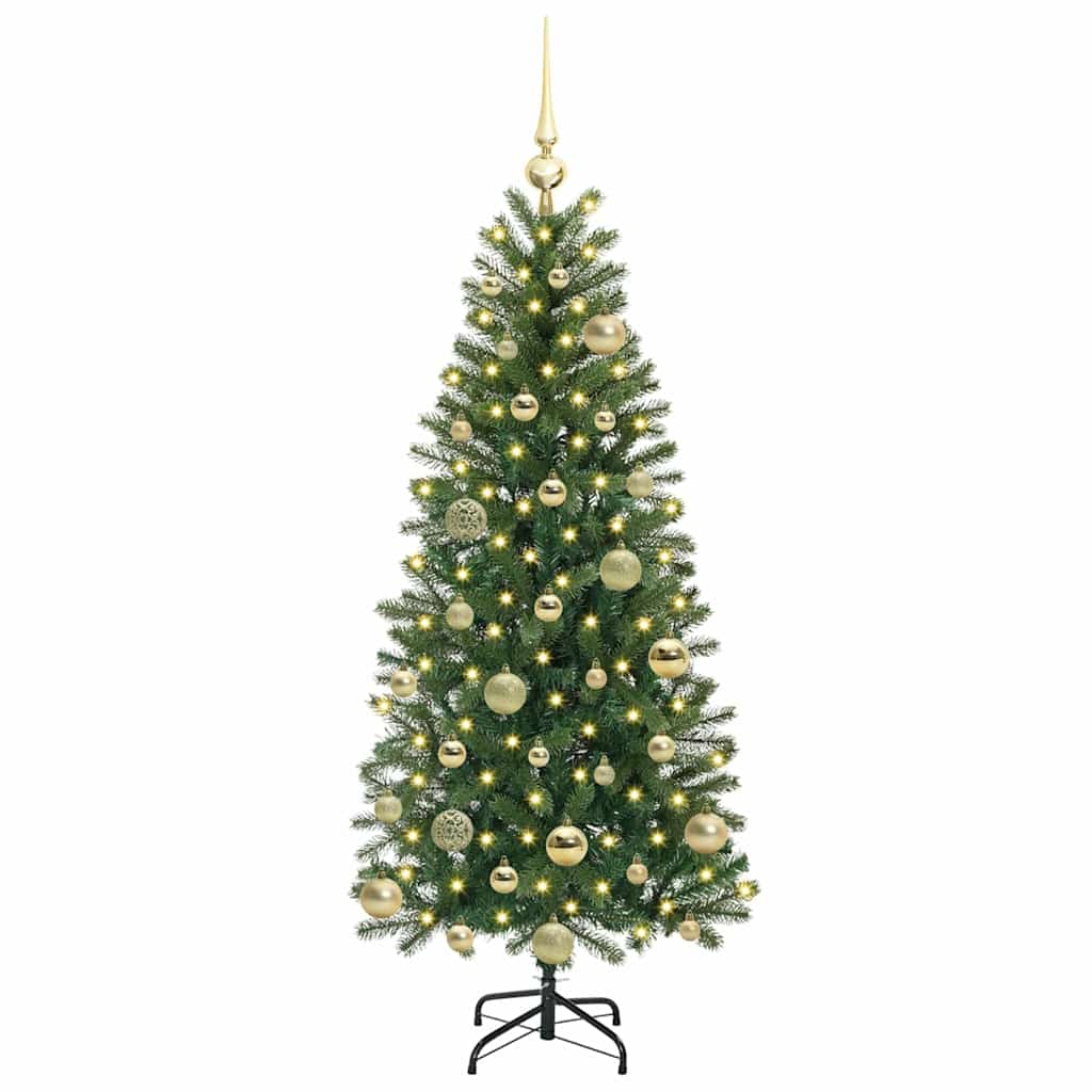 Vidaxx Künstlicher Weihnachtsbaum mit 150 LEDs mit standardmäßigem grünem 120 cm PE und PVC