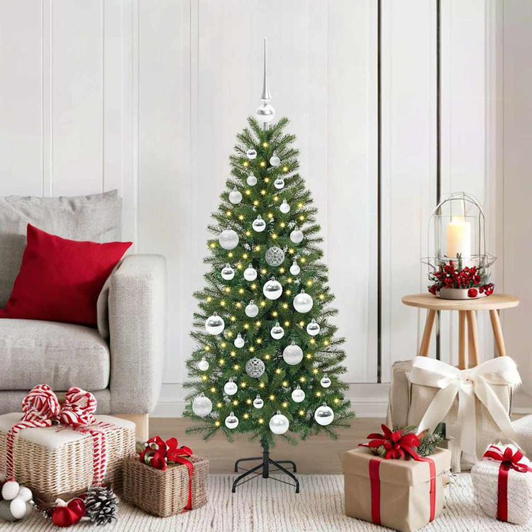 Vidaxx Künstlicher Weihnachtsbaum mit 150 LEDs mit standardmäßigem grünem 120 cm PE und PVC