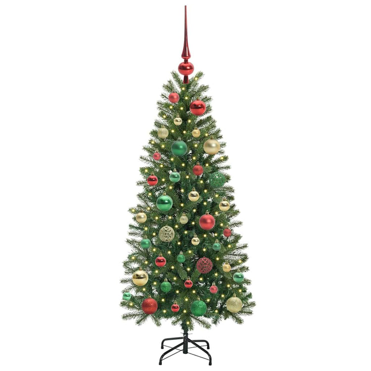 Vidaxx Künstlicher Weihnachtsbaum mit 150 LEDs mit standardmäßigem grünem 120 cm PE und PVC