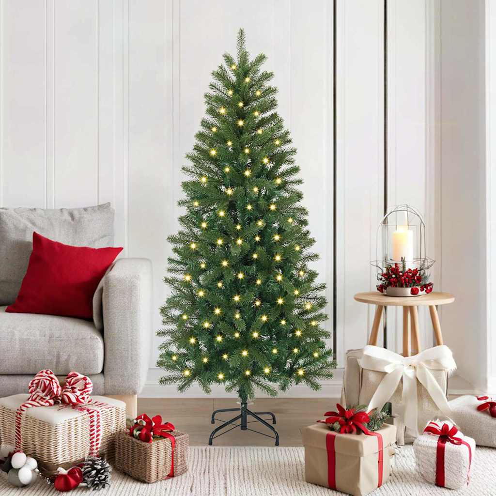 Vidaxx Künstlicher Weihnachtsbaum mit 150 LEDs mit standardmäßigem grünem 150 cm PE und PVC