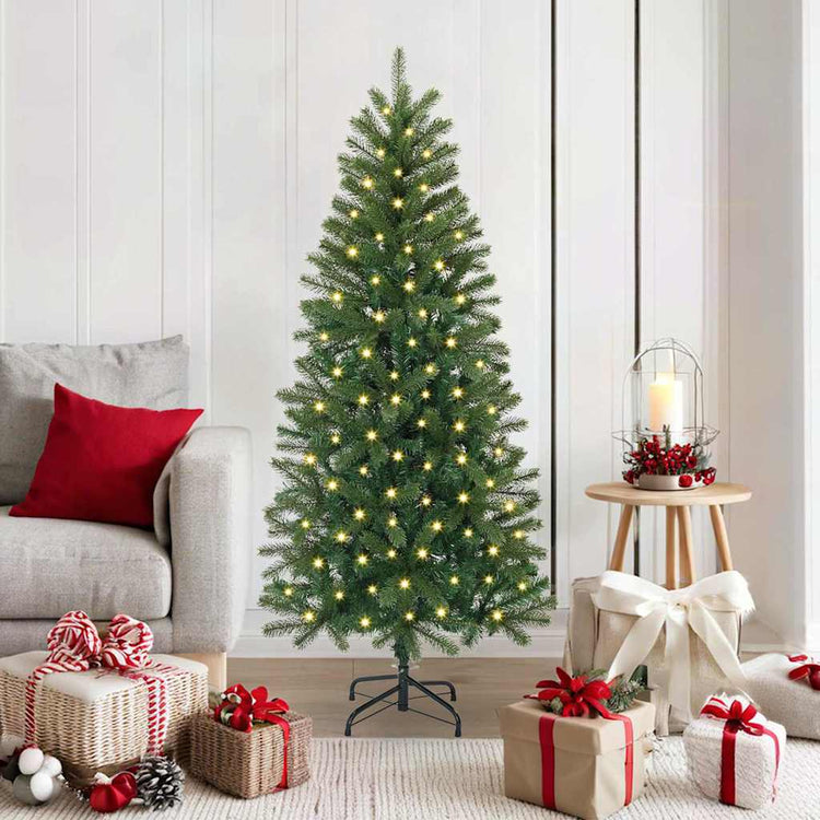 Vidaxx Künstlicher Weihnachtsbaum mit 150 LEDs mit standardmäßigem grünem 150 cm PE und PVC