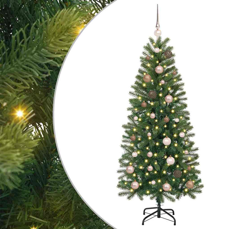 Vidaxx Künstlicher Weihnachtsbaum mit 150 LEDs mit standardmäßigem grünem 150 cm PE und PVC