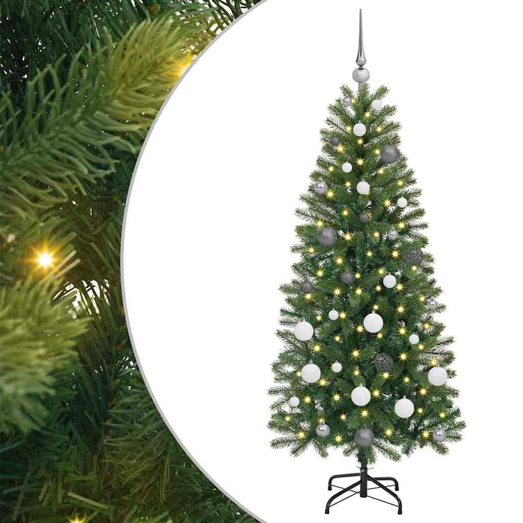 Vidaxx Künstlicher Weihnachtsbaum mit 150 LEDs mit standardmäßigem grünem 150 cm PE und PVC