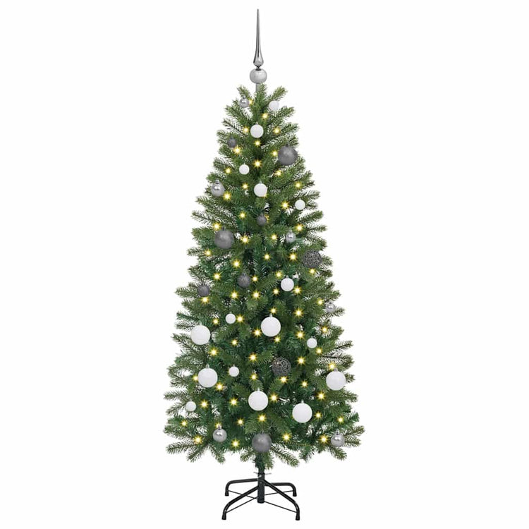 Vidaxx Künstlicher Weihnachtsbaum mit 150 LEDs mit standardmäßigem grünem 150 cm PE und PVC