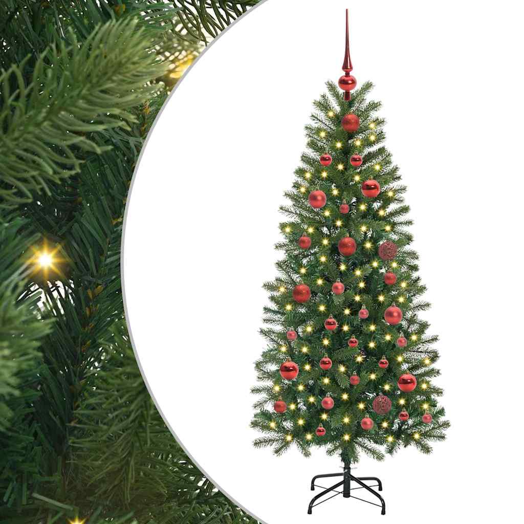 Vidaxx Künstlicher Weihnachtsbaum mit 150 LEDs mit standardmäßigem grünem 150 cm PE und PVC