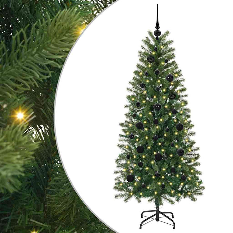 Vidaxx Künstlicher Weihnachtsbaum mit 150 LEDs mit standardmäßigem grünem 150 cm PE und PVC