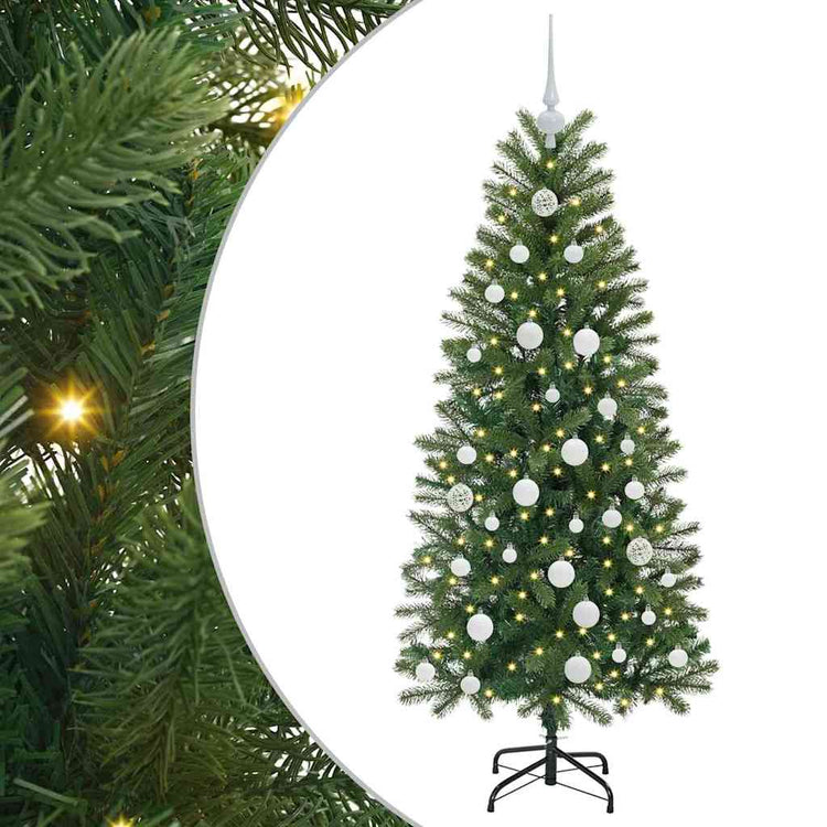 Vidaxx Künstlicher Weihnachtsbaum mit 150 LEDs mit standardmäßigem grünem 150 cm PE und PVC