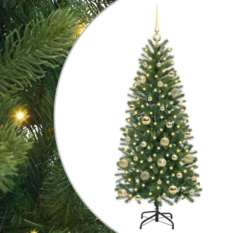 Vidaxx Künstlicher Weihnachtsbaum mit 150 LEDs mit standardmäßigem grünem 150 cm PE und PVC