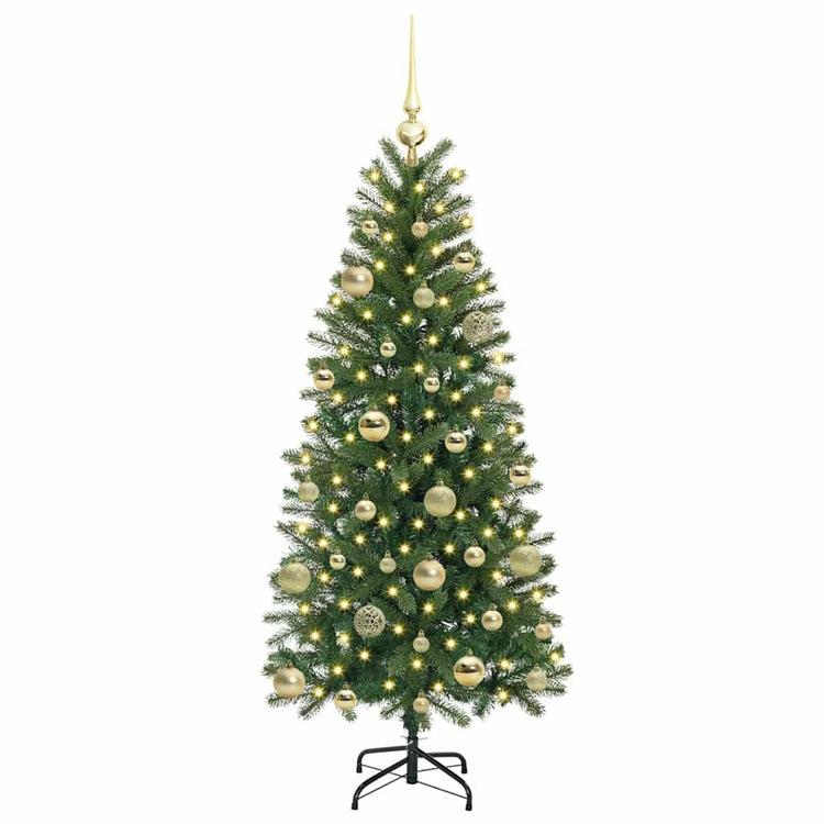 Vidaxx Künstlicher Weihnachtsbaum mit 150 LEDs mit standardmäßigem grünem 150 cm PE und PVC