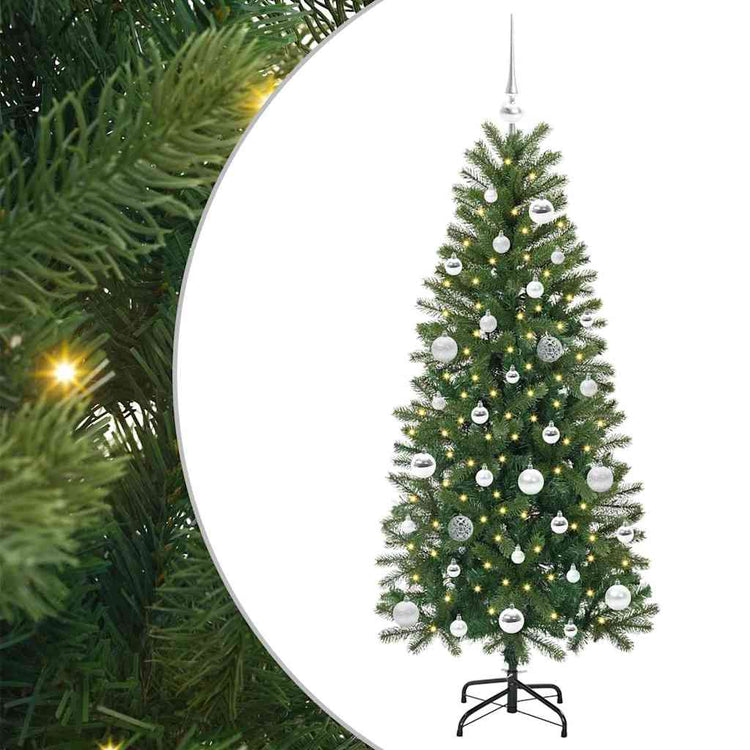 Vidaxx Künstlicher Weihnachtsbaum mit 150 LEDs mit standardmäßigem grünem 150 cm PE und PVC