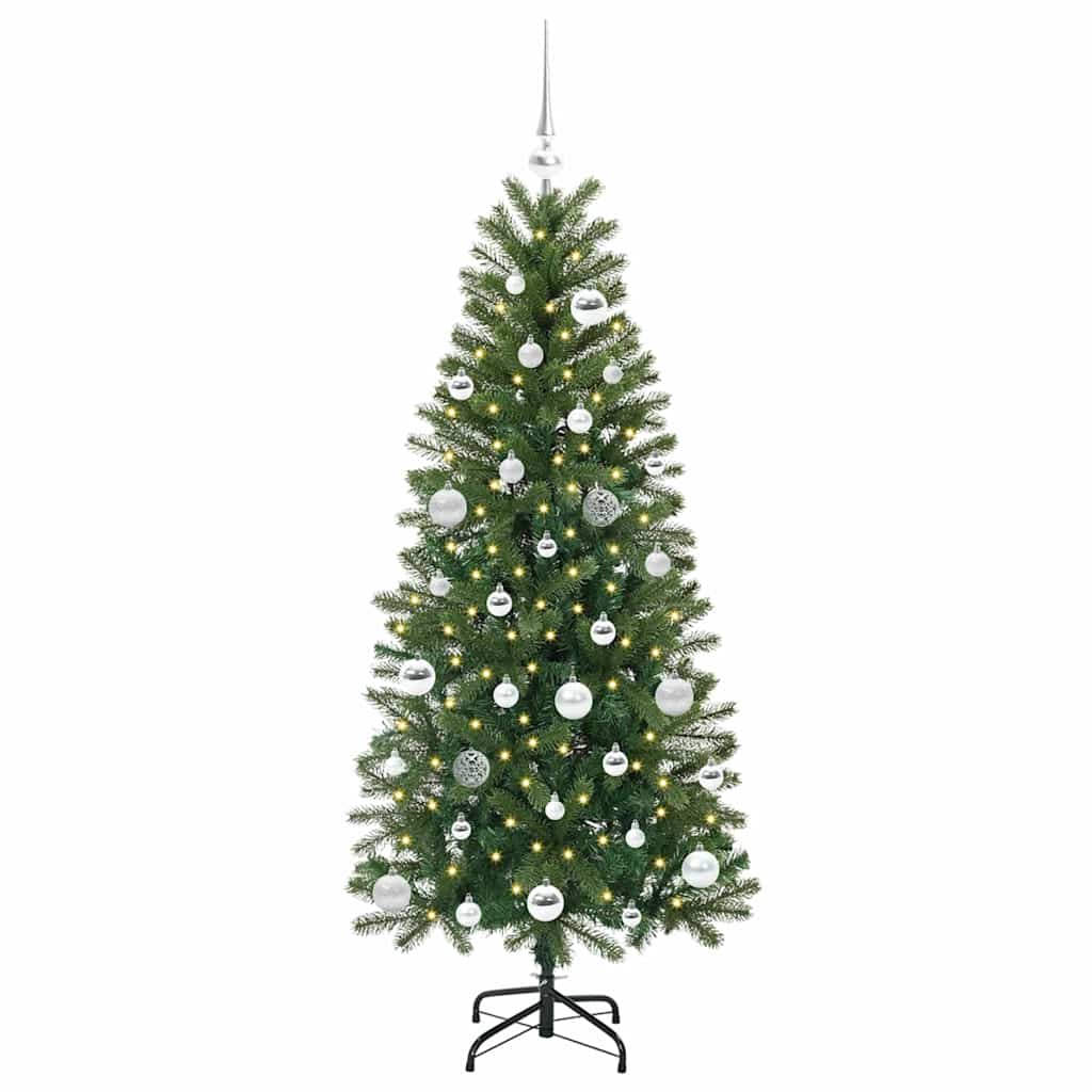 Vidaxx Künstlicher Weihnachtsbaum mit 150 LEDs mit standardmäßigem grünem 150 cm PE und PVC