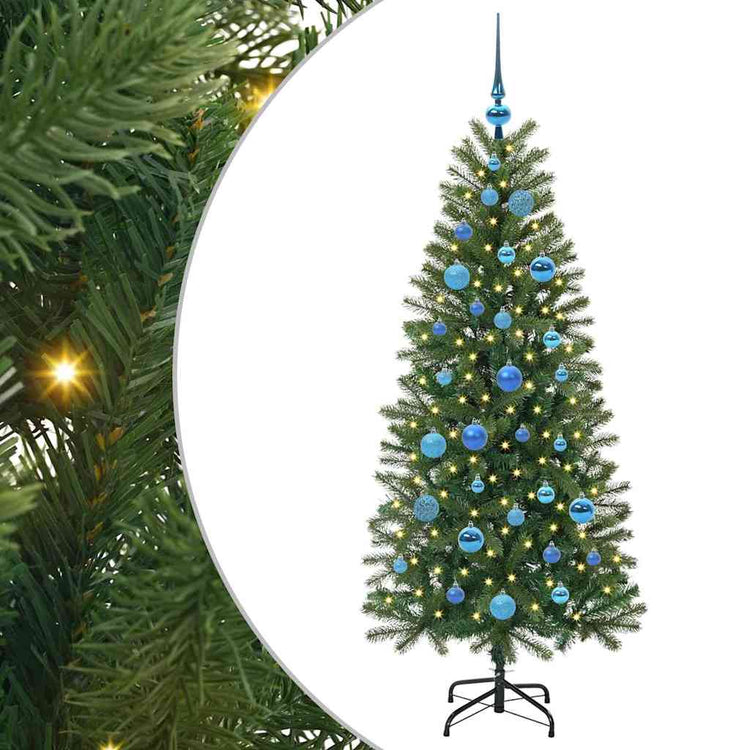 Vidaxx Künstlicher Weihnachtsbaum mit 150 LEDs mit standardmäßigem grünem 150 cm PE und PVC