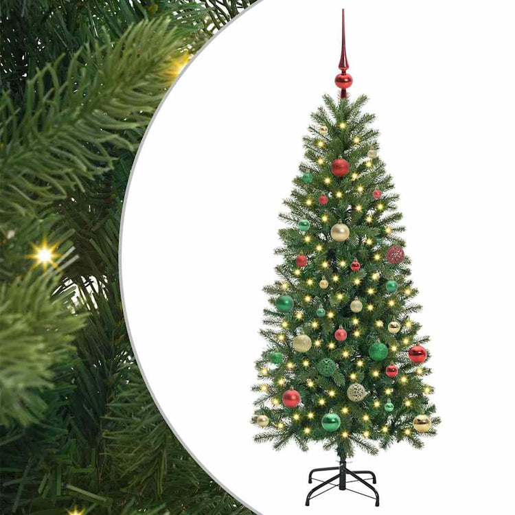 Vidaxx Künstlicher Weihnachtsbaum mit 150 LEDs mit standardmäßigem grünem 150 cm PE und PVC