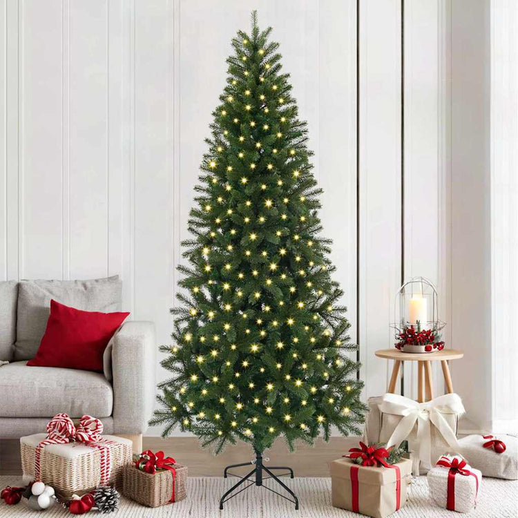 Vidaxx Künstlicher Weihnachtsbaum mit 300 LEDs mit standardmäßigem grünem 210 cm PE und PVC