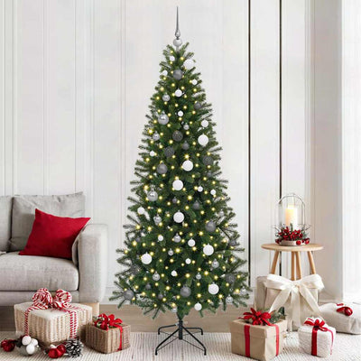 Vidaxx Künstlicher Weihnachtsbaum mit 300 LEDs mit standardmäßigem grünem 210 cm PE und PVC