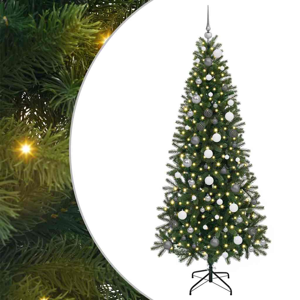 Vidaxx Künstlicher Weihnachtsbaum mit 300 LEDs mit standardmäßigem grünem 210 cm PE und PVC