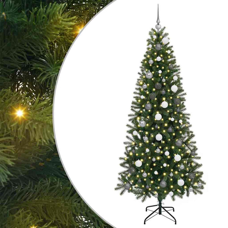 Vidaxx Künstlicher Weihnachtsbaum mit 300 LEDs mit standardmäßigem grünem 210 cm PE und PVC