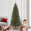 Vidaxx Künstlicher Weihnachtsbaum mit 300 LEDs mit standardmäßigem grünem 210 cm PE und PVC