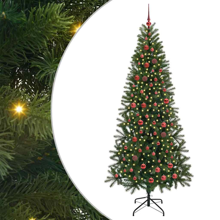 Vidaxx Künstlicher Weihnachtsbaum mit 300 LEDs mit standardmäßigem grünem 210 cm PE und PVC