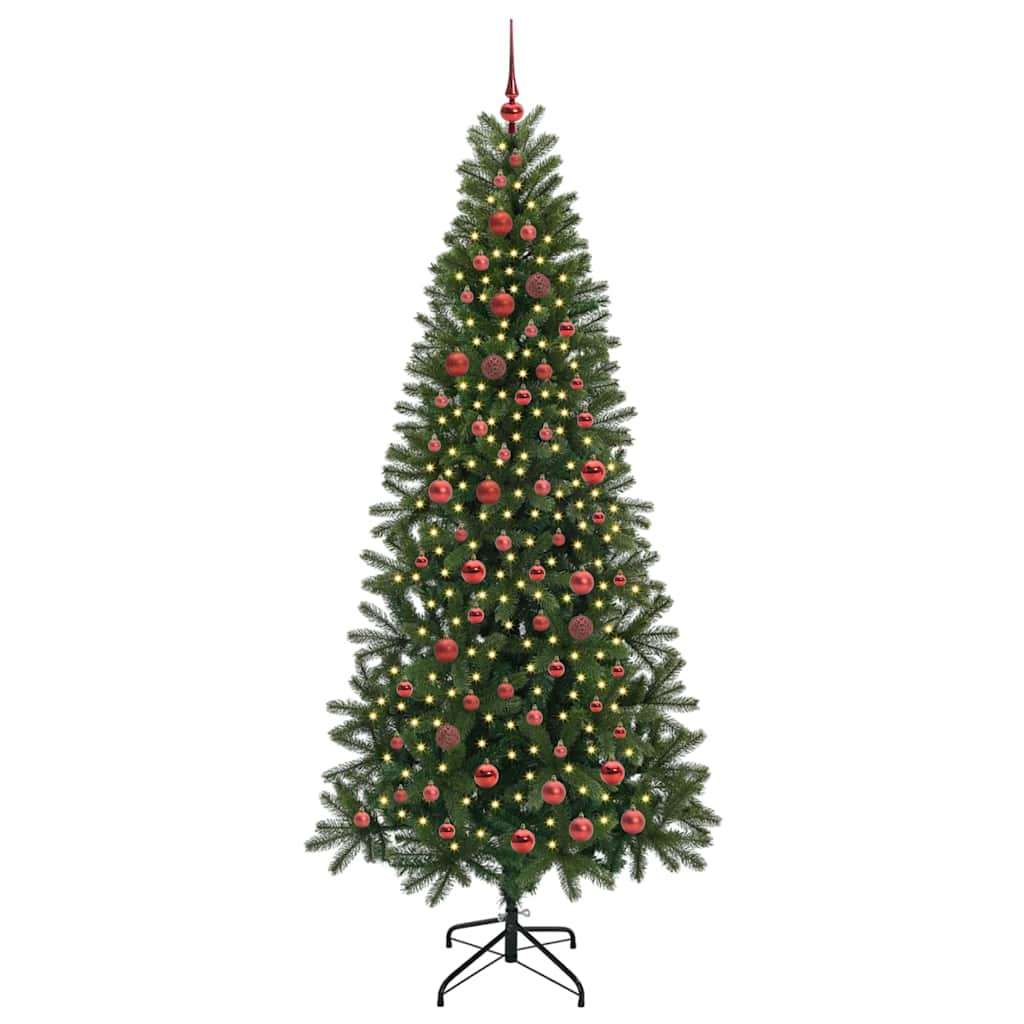 Vidaxx Künstlicher Weihnachtsbaum mit 300 LEDs mit standardmäßigem grünem 210 cm PE und PVC