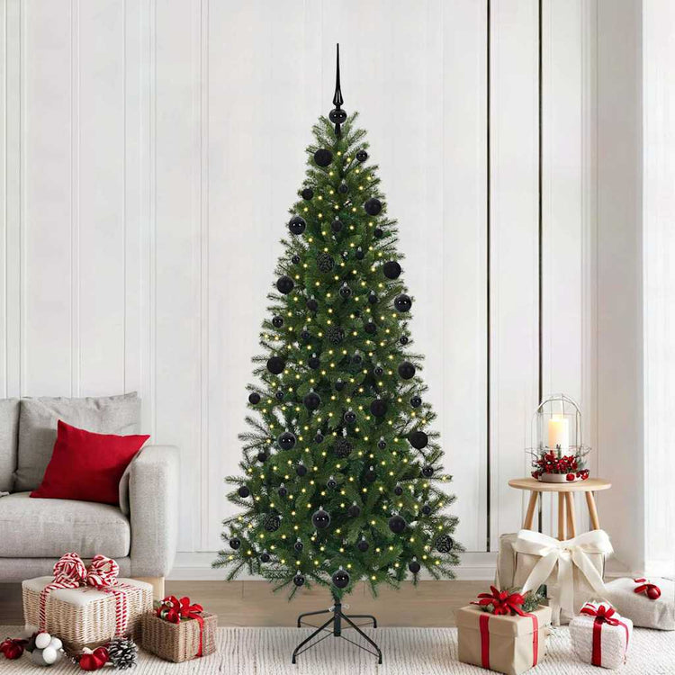 Vidaxx Künstlicher Weihnachtsbaum mit 300 LEDs mit standardmäßigem grünem 210 cm PE und PVC