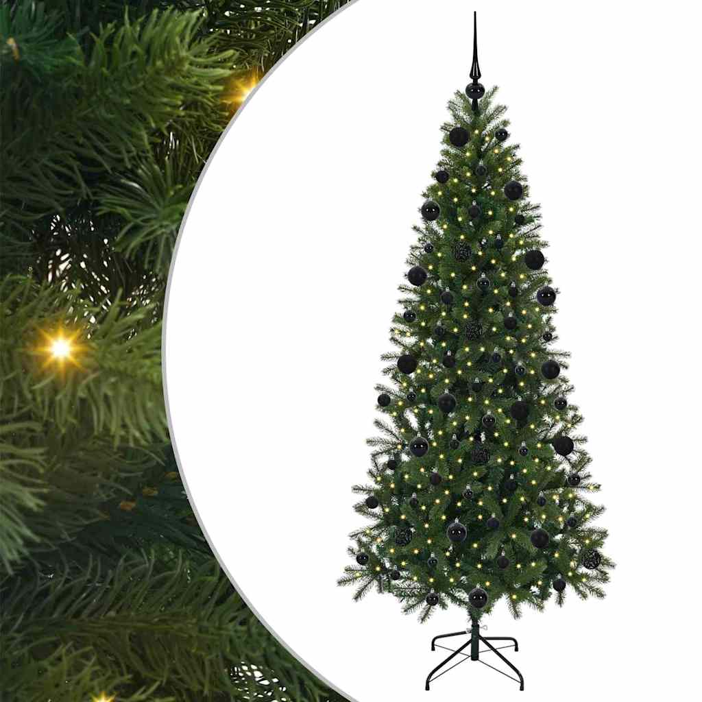 Vidaxx Künstlicher Weihnachtsbaum mit 300 LEDs mit standardmäßigem grünem 210 cm PE und PVC