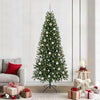 Vidaxx Künstlicher Weihnachtsbaum mit 300 LEDs mit standardmäßigem grünem 210 cm PE und PVC