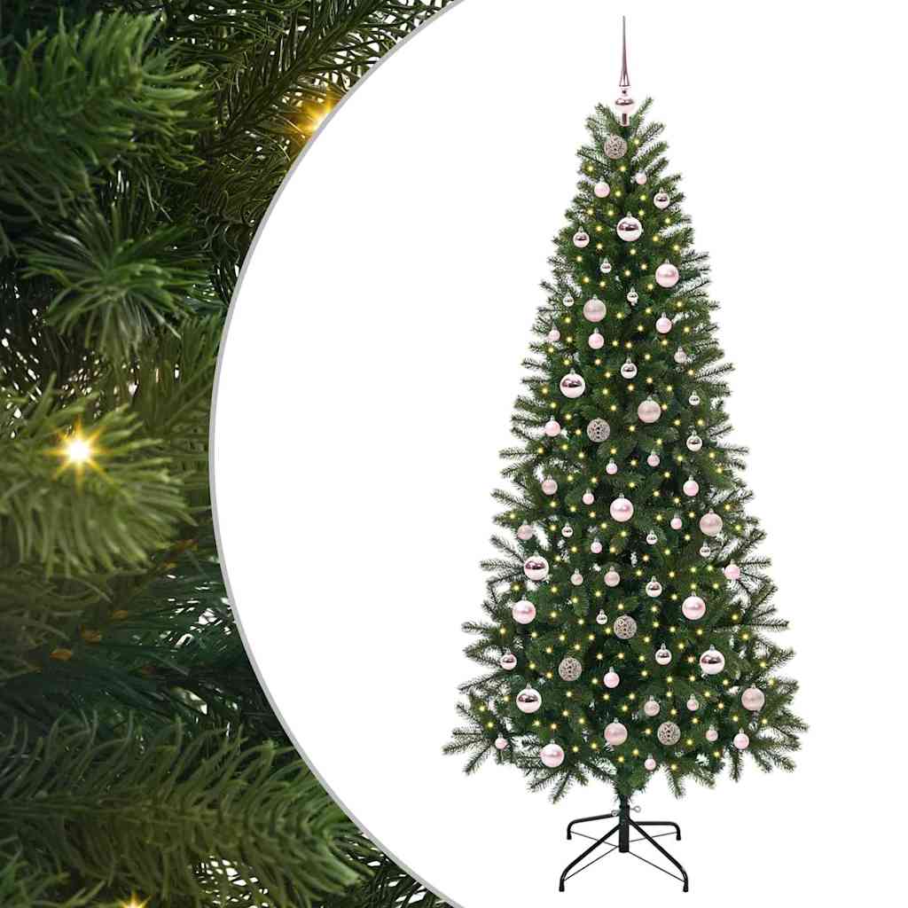 Vidaxx Künstlicher Weihnachtsbaum mit 300 LEDs mit standardmäßigem grünem 210 cm PE und PVC