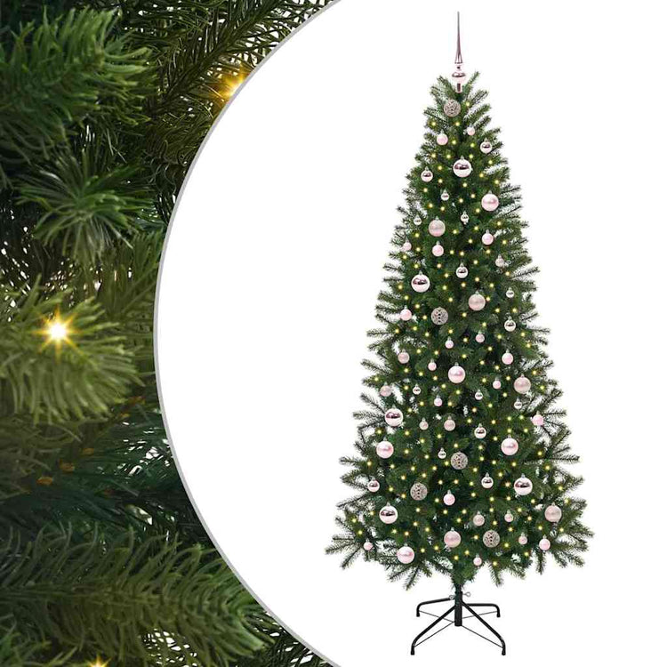 Vidaxx Künstlicher Weihnachtsbaum mit 300 LEDs mit standardmäßigem grünem 210 cm PE und PVC