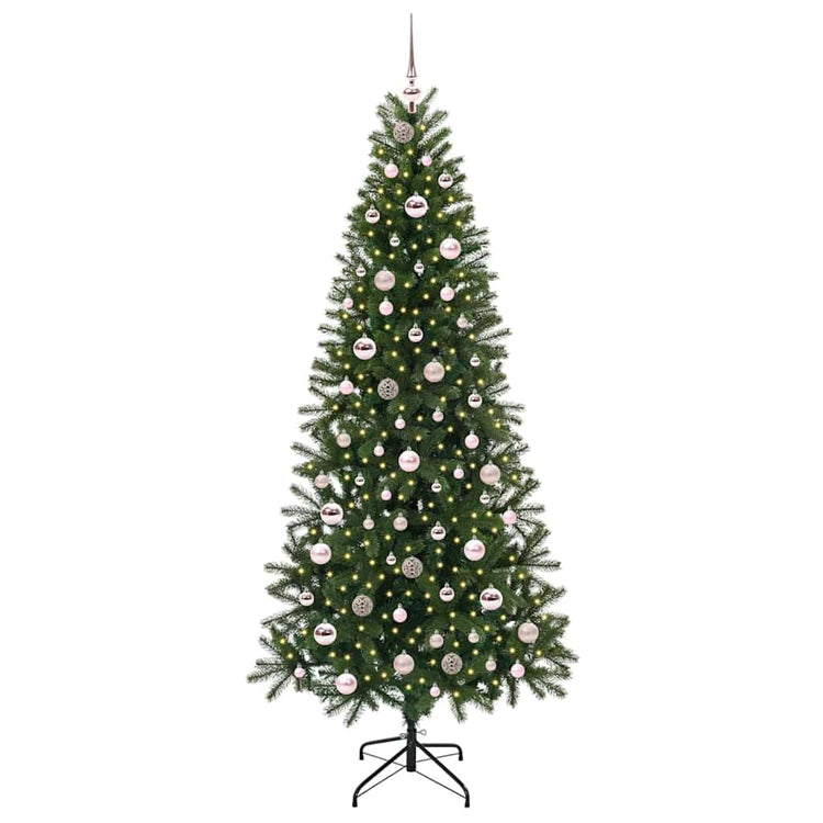 Vidaxx Künstlicher Weihnachtsbaum mit 300 LEDs mit standardmäßigem grünem 210 cm PE und PVC