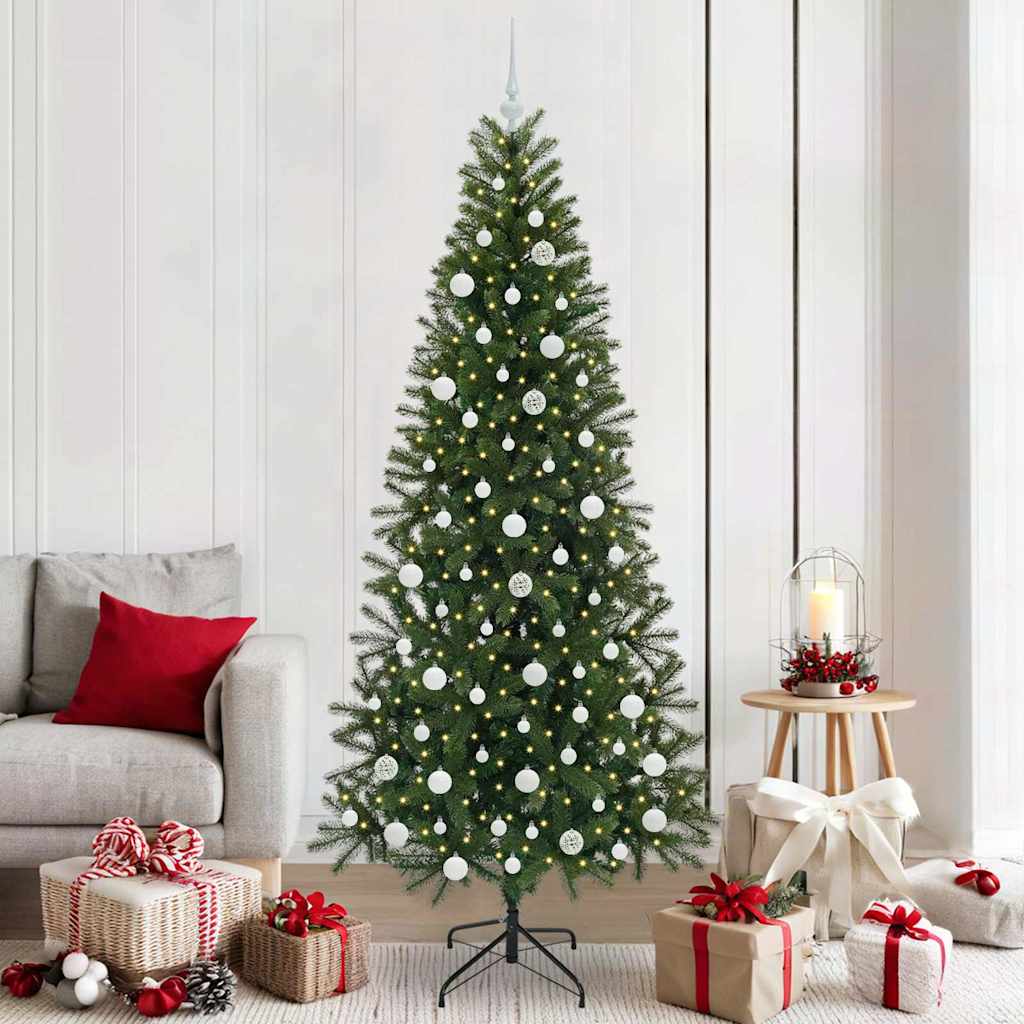 Vidaxx Künstlicher Weihnachtsbaum mit 300 LEDs mit standardmäßigem grünem 210 cm PE und PVC