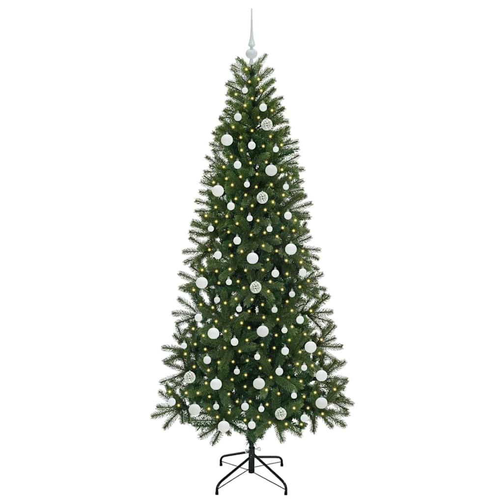 Vidaxx Künstlicher Weihnachtsbaum mit 300 LEDs mit standardmäßigem grünem 210 cm PE und PVC
