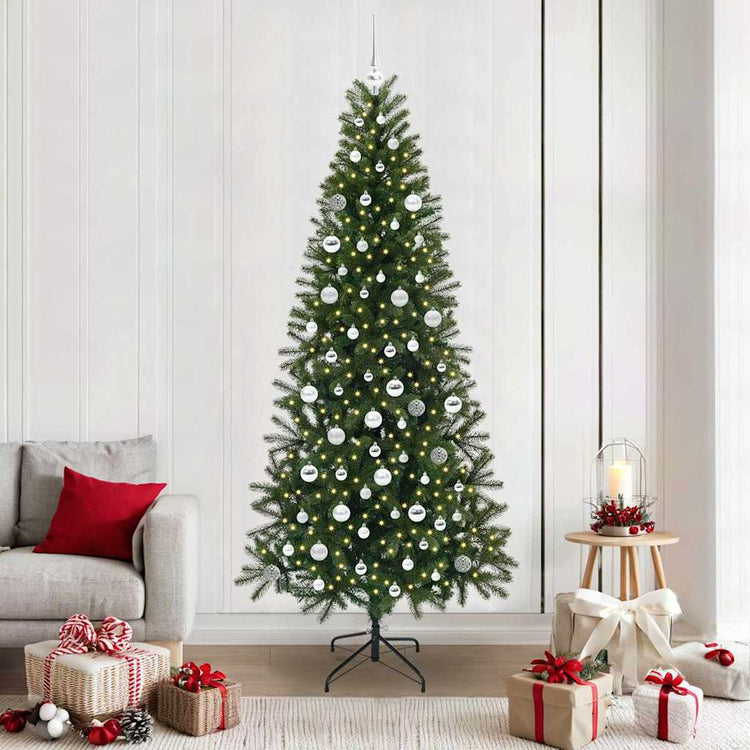 Vidaxx Künstlicher Weihnachtsbaum mit 300 LEDs mit standardmäßigem grünem 210 cm PE und PVC