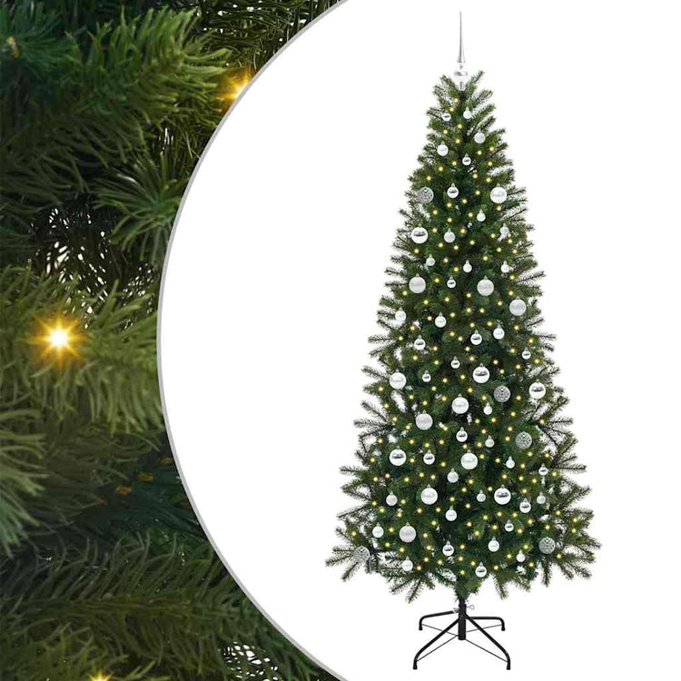 Vidaxx Künstlicher Weihnachtsbaum mit 300 LEDs mit standardmäßigem grünem 210 cm PE und PVC