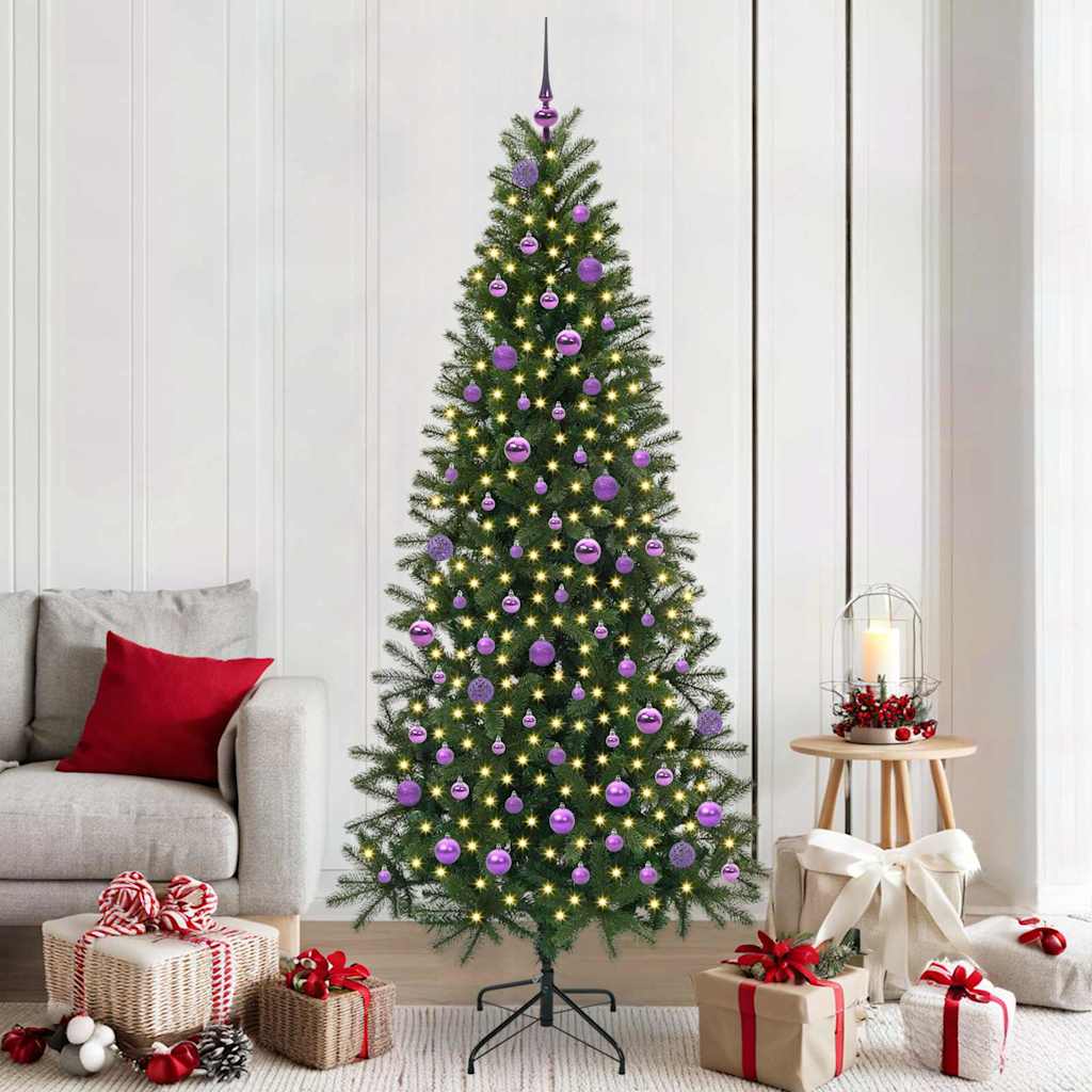 Vidaxx Künstlicher Weihnachtsbaum mit 300 LEDs mit standardmäßigem grünem 210 cm PE und PVC