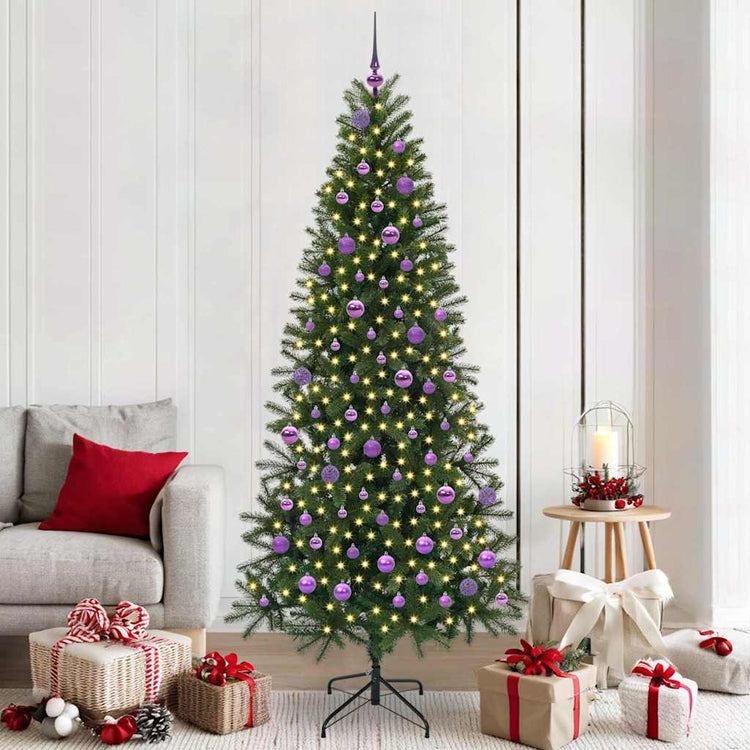 Vidaxx Künstlicher Weihnachtsbaum mit 300 LEDs mit standardmäßigem grünem 210 cm PE und PVC