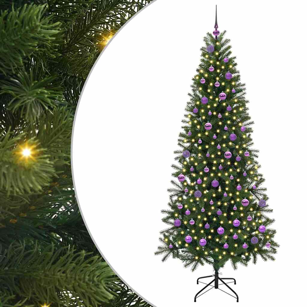 Vidaxx Künstlicher Weihnachtsbaum mit 300 LEDs mit standardmäßigem grünem 210 cm PE und PVC