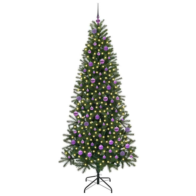 Vidaxx Künstlicher Weihnachtsbaum mit 300 LEDs mit standardmäßigem grünem 210 cm PE und PVC
