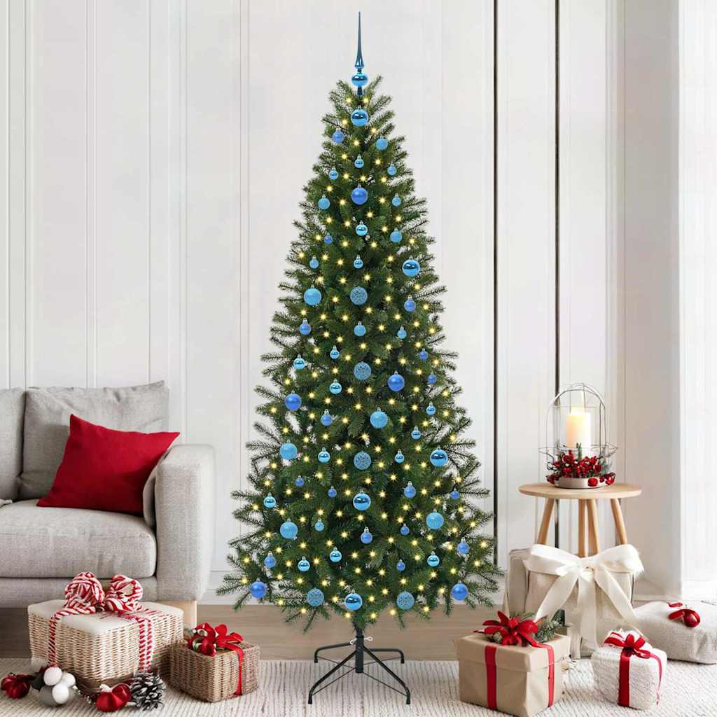 Vidaxx Künstlicher Weihnachtsbaum mit 300 LEDs mit standardmäßigem grünem 210 cm PE und PVC