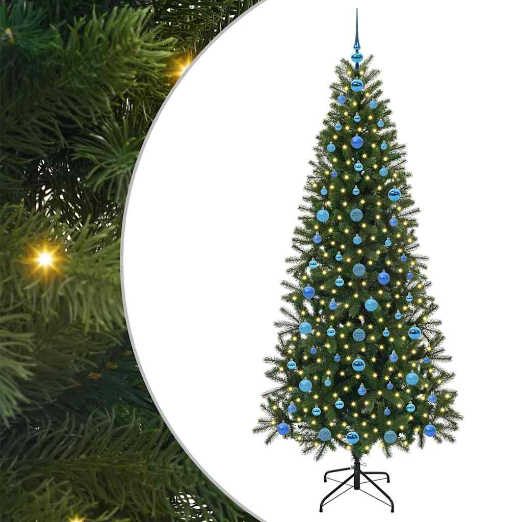 Vidaxx Künstlicher Weihnachtsbaum mit 300 LEDs mit standardmäßigem grünem 210 cm PE und PVC